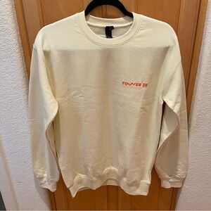 Brand New Tower 28 Beauty Sunset Sweatshirt Cream Orange Size Small
